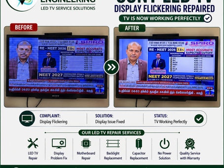 Sony TV Repair Service in Madurai | Professional Sony LED TV Repair by Unique Engineering LED TV Service Solution