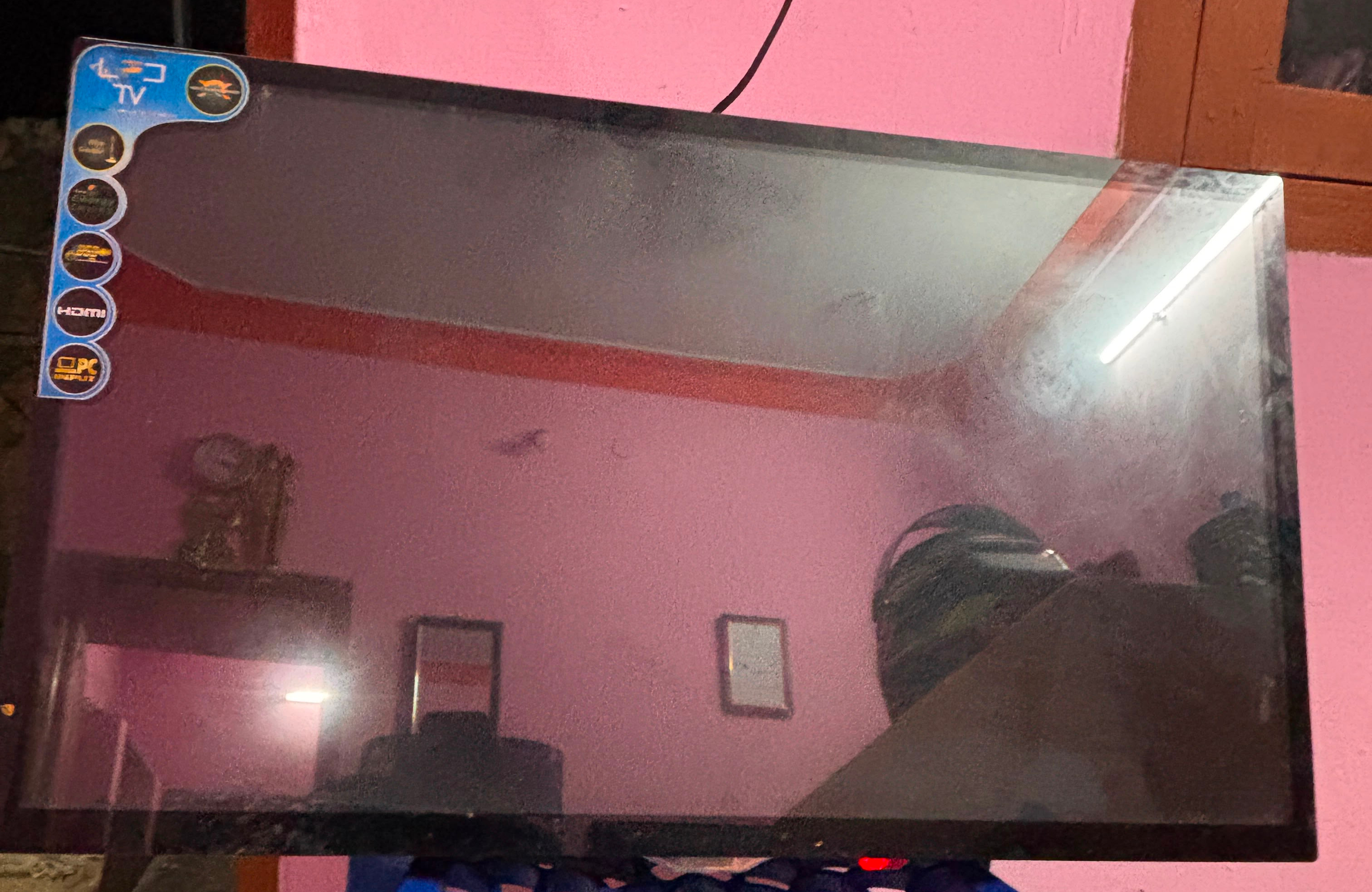 32 Inch LED TV backlight strip replacement and motherboard capacitor repair completed in Oomachikulam, Madurai by Unique Engineering LED TV Service Solutions.