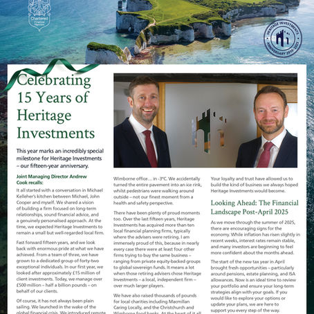 Heritage Investments Newsletter - August 2025