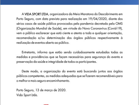 Informativo Meia Maratona do Descobrimento em Porto Seguro