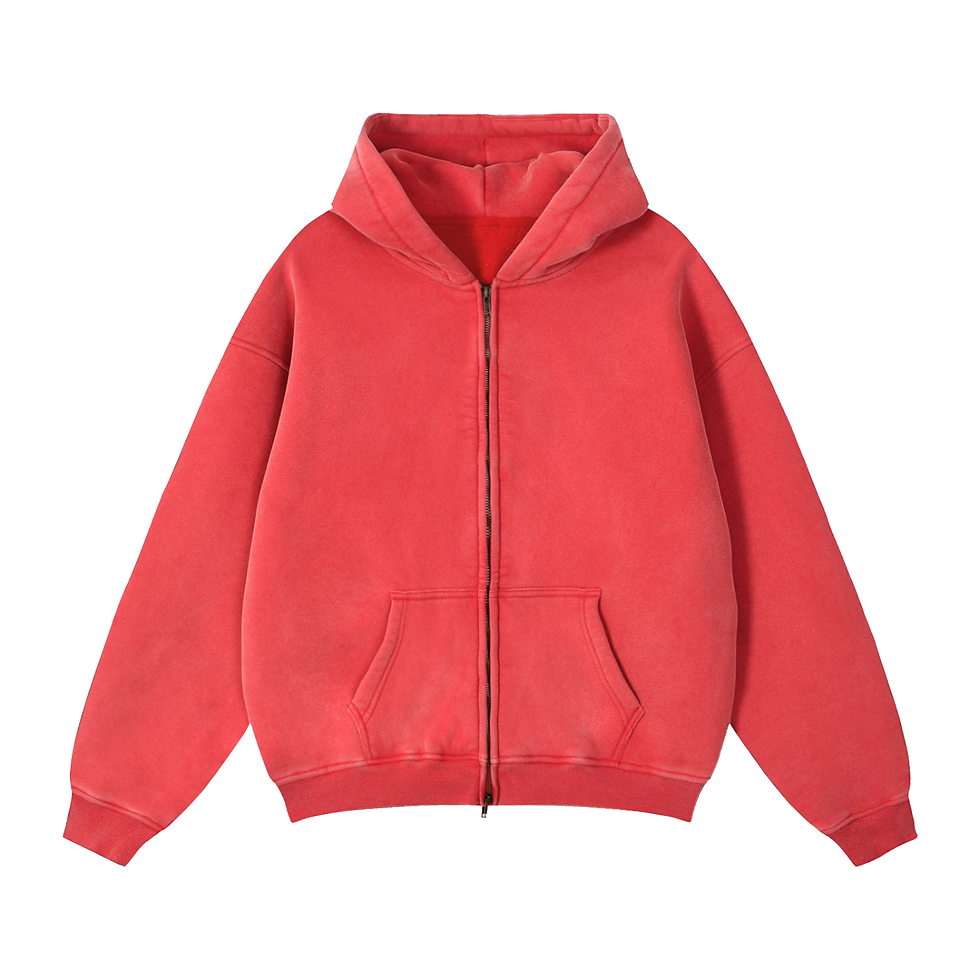 Thumbnail: "Main Character Energy" Zip-Through Boxy Fleece Hoodie