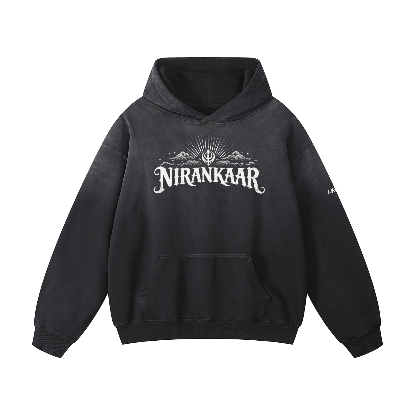 "Nirankaar" Heavyweight Sunfade Oversized Hoodie