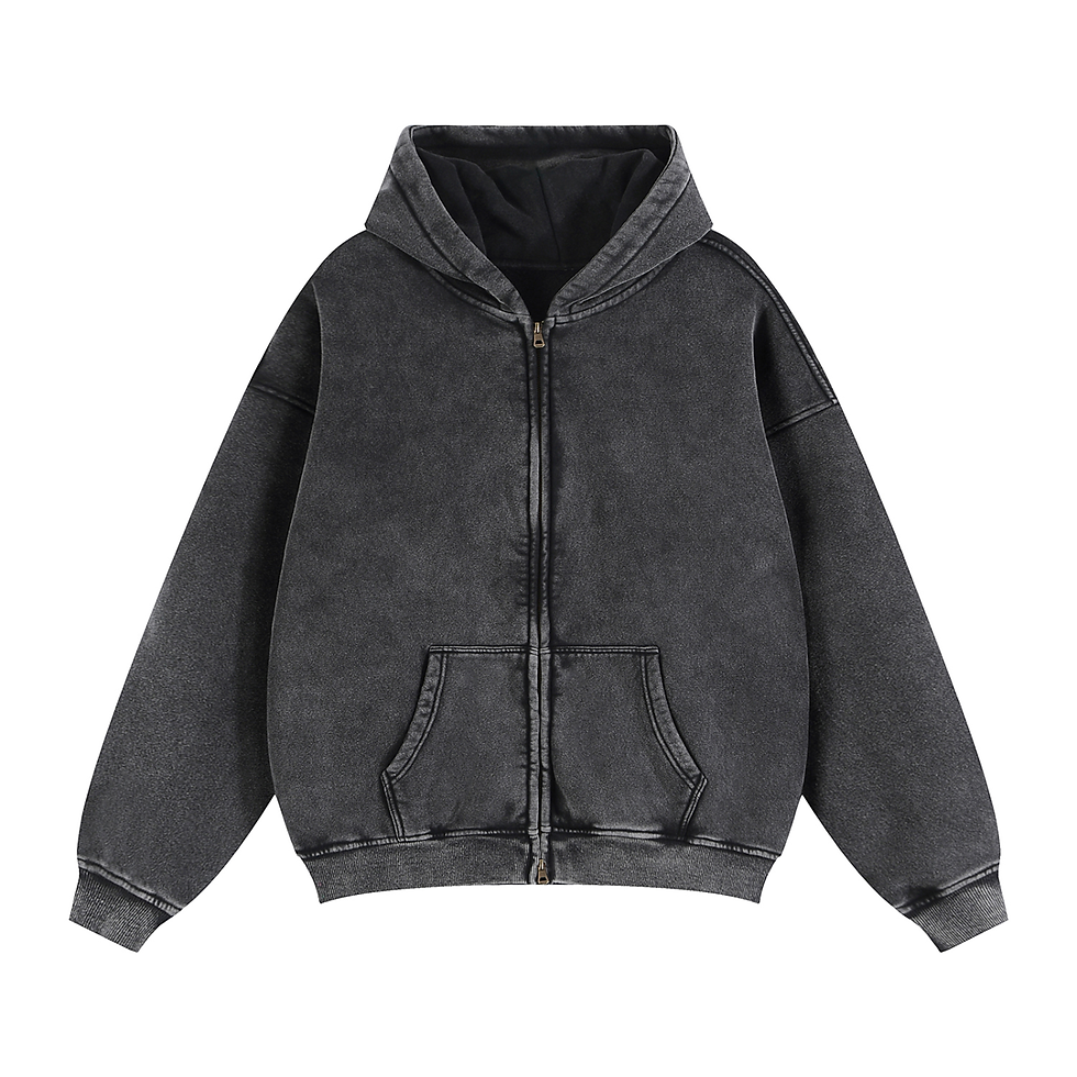 Thumbnail: "Main Character Energy" Zip-Through Boxy Fleece Hoodie