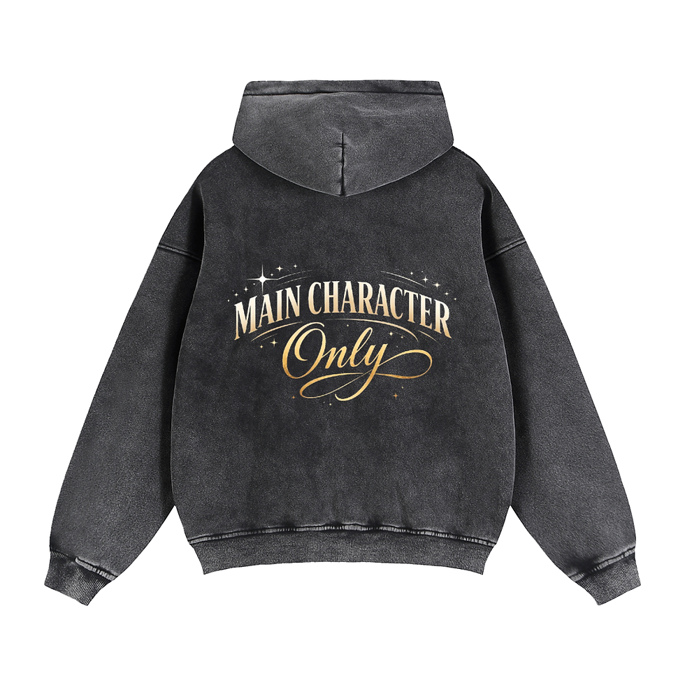 Thumbnail: "Main Character Energy" Zip-Through Boxy Fleece Hoodie