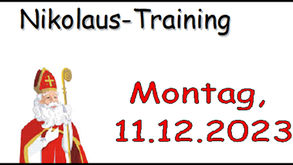 Einladung zum Nikolaus-Training