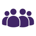 A vector graphic of a group/team