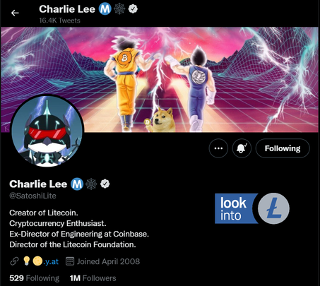 Breaking! Charlie Lee adds Doge to his background