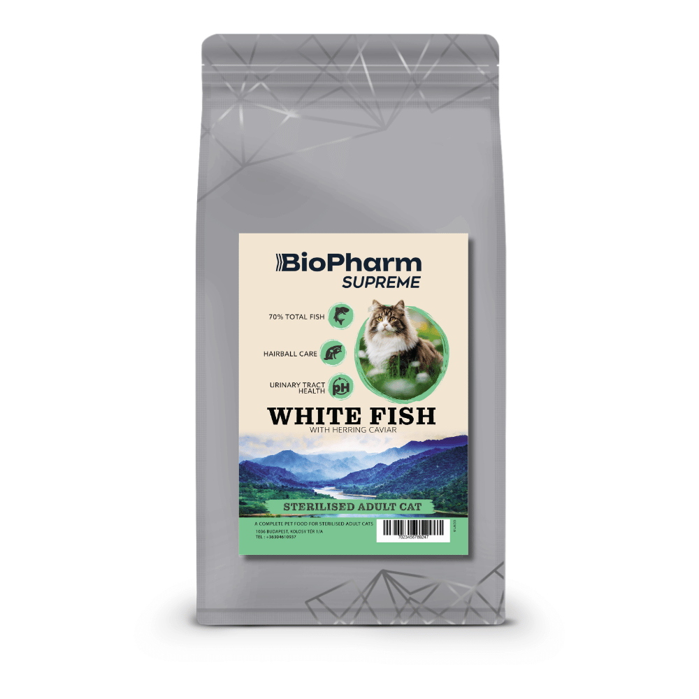 BioPharm Supreme Cat fehér hal/hering kaviár adult/steril