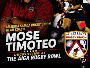 Talavalu Head Coach, Mose Timoteo, to Lead American Samoa 7s Selection Camp and Recruit Officially at the Aiga Rugby Bowl in Long Beach, CA