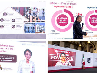 Representantes de SEDATU, Infonavit, FOVISSSTE y CONAVI presentaron el balance de inversión y avance de obras del sector habitacional.