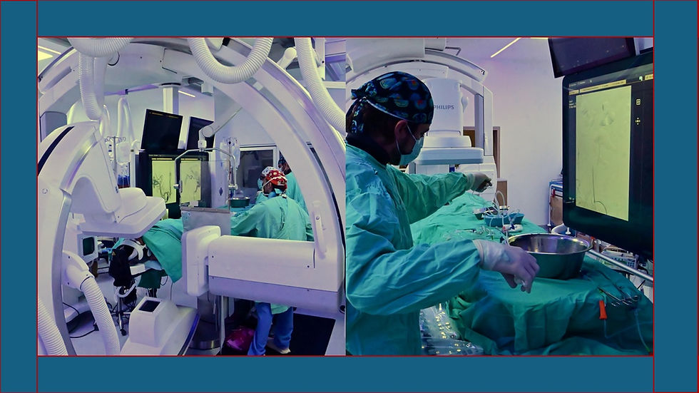 Especialistas del Instituto Nacional de Neurología y Neurocirugía Manuel Velasco Suárez realizan procedimientos de terapia endovascular neurológica de alta precisión mediante equipos angiógrafos biplanares de última tecnología.