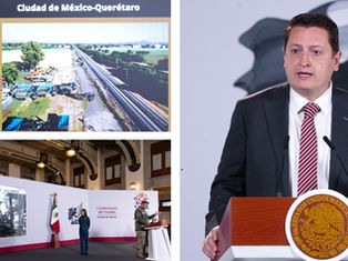 Vista panorámica de los trabajos de tendido de vías e infraestructura ferroviaria para las nuevas rutas del tren de pasajeros en el centro del país.