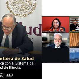 El secretario David Kershenobich y el presidente Timothy L. Killeen formalizan el histórico acuerdo binacional en favor de la medicina moderna.