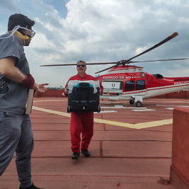 Aeronave oficial empleada durante el operativo de traslado interinstitucional coordinado para la preservación de órganos