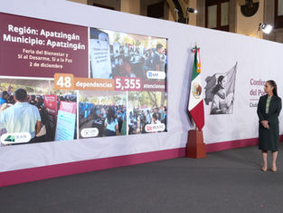 La Presidenta Sheinbaum, junto a su Gabinete, encabeza el despliegue del Plan Michoacán Bienestar, que busca llevar apoyos, servicios y la Universidad Rosario Castellanos a las comunidades más apartadas del estado.