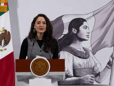 Secretaria de Cultura, Claudia Curiel de Icaza: La secretaria de Cultura de México, Claudia Curiel de Icaza, durante la conferencia de prensa sobre el concurso musical “México Canta”.