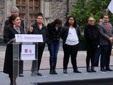 Clara Brugada y líderes del 68 exigen justicia en Tlatelolco y condenan la violencia en Gaza