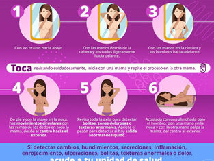 El paso a paso que puede salvar tu vida: Aprende a realizar la Autoexploración Mamaria en 6 sencillos pasos.