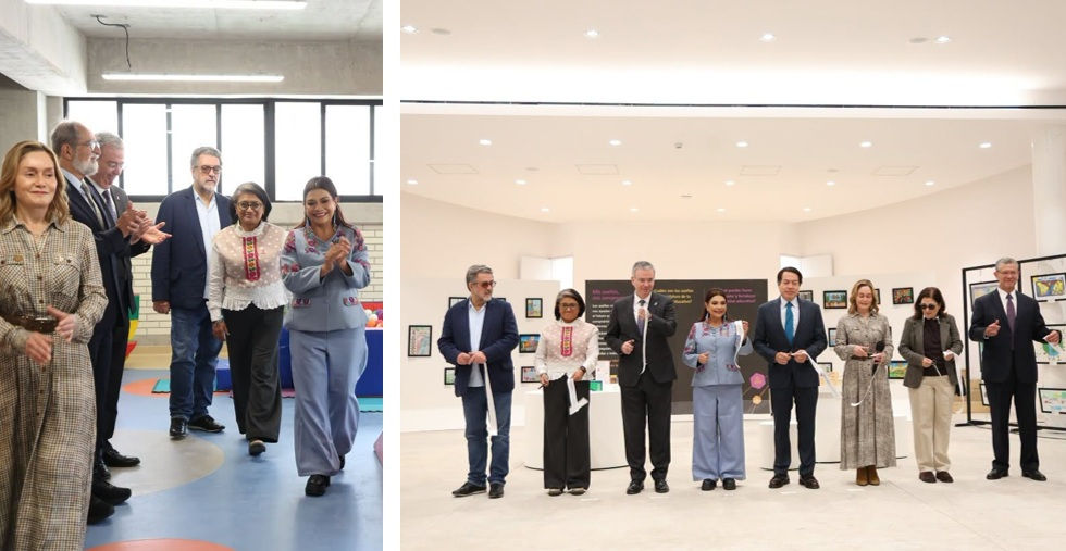 Las autoridades de la Ciudad de México y representantes del sector privado recorrieron el complejo educativo de Santa María Aztahuacán, equipado con alta tecnología y cimentación profunda.