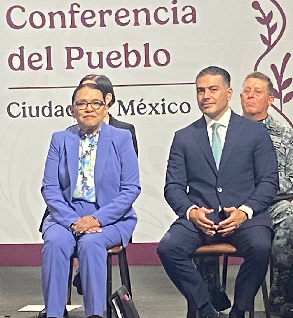 ROSA ICELA RODRÍGUEZ SECRETARIA DE GOBERNACIÓN Y OMAR GARCPIA HARFUCH SECRETARIO DE SEGURIDAD PÚBLICA