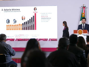 Servidores públicos de las instituciones del trabajo presentan los resultados sobre empleo, salarios y seguridad social en el territorio nacional.