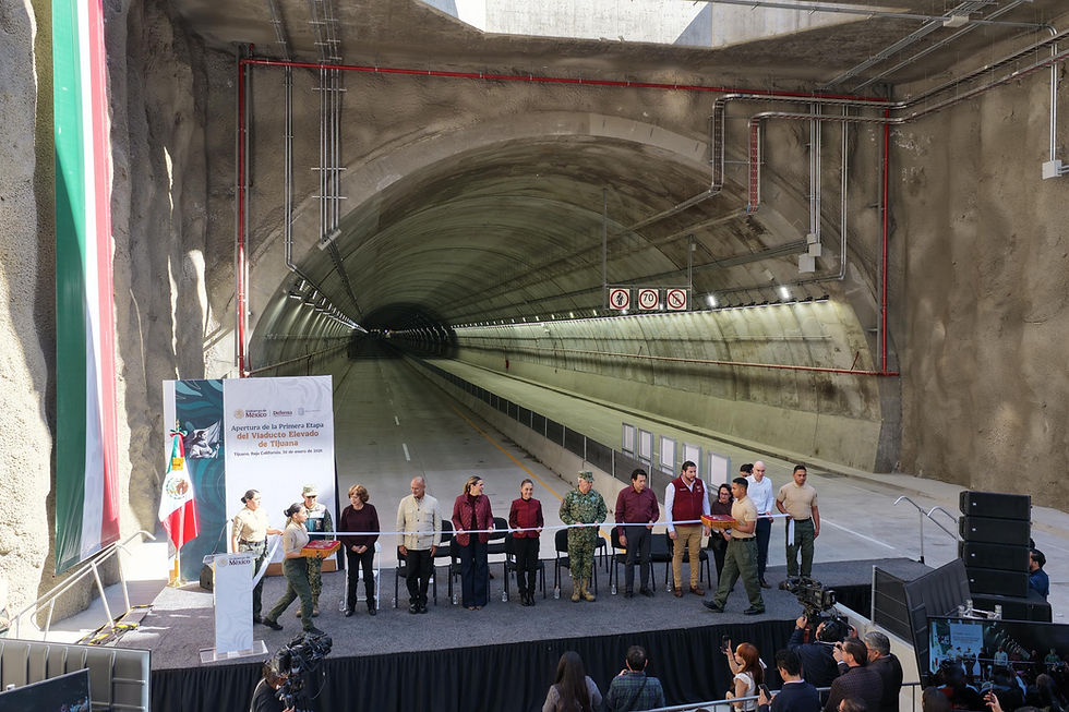 La Presidenta de México encabeza el acto inaugural del Viaducto Elevado de Tijuana, una obra clave para la movilidad en la frontera norte.
