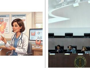 Especialistas médicos de diversas instituciones durante la presentación de las nuevas guías mexicanas de hipotiroidismo en la Academia Mexicana de Medicina, Centro Médico Nacional Siglo XXI, buscando unificar criterios diagnósticos y de tratamiento en el país.