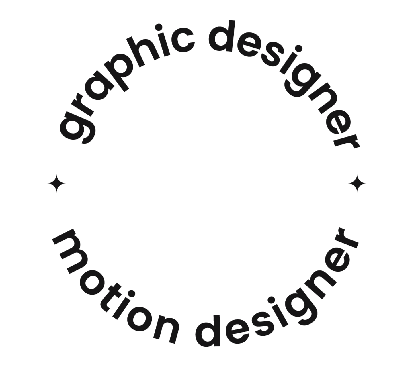 graphic designer and motion designer spinng in a circle