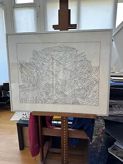 GRATALOUP - GR-D-000008 - india ink drawing of Belle-Île island