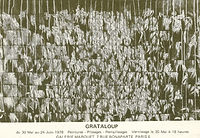 GRATALOUP - 1977 - EXHIBITION INVITATION MARQUET GALLERY (PARIS)