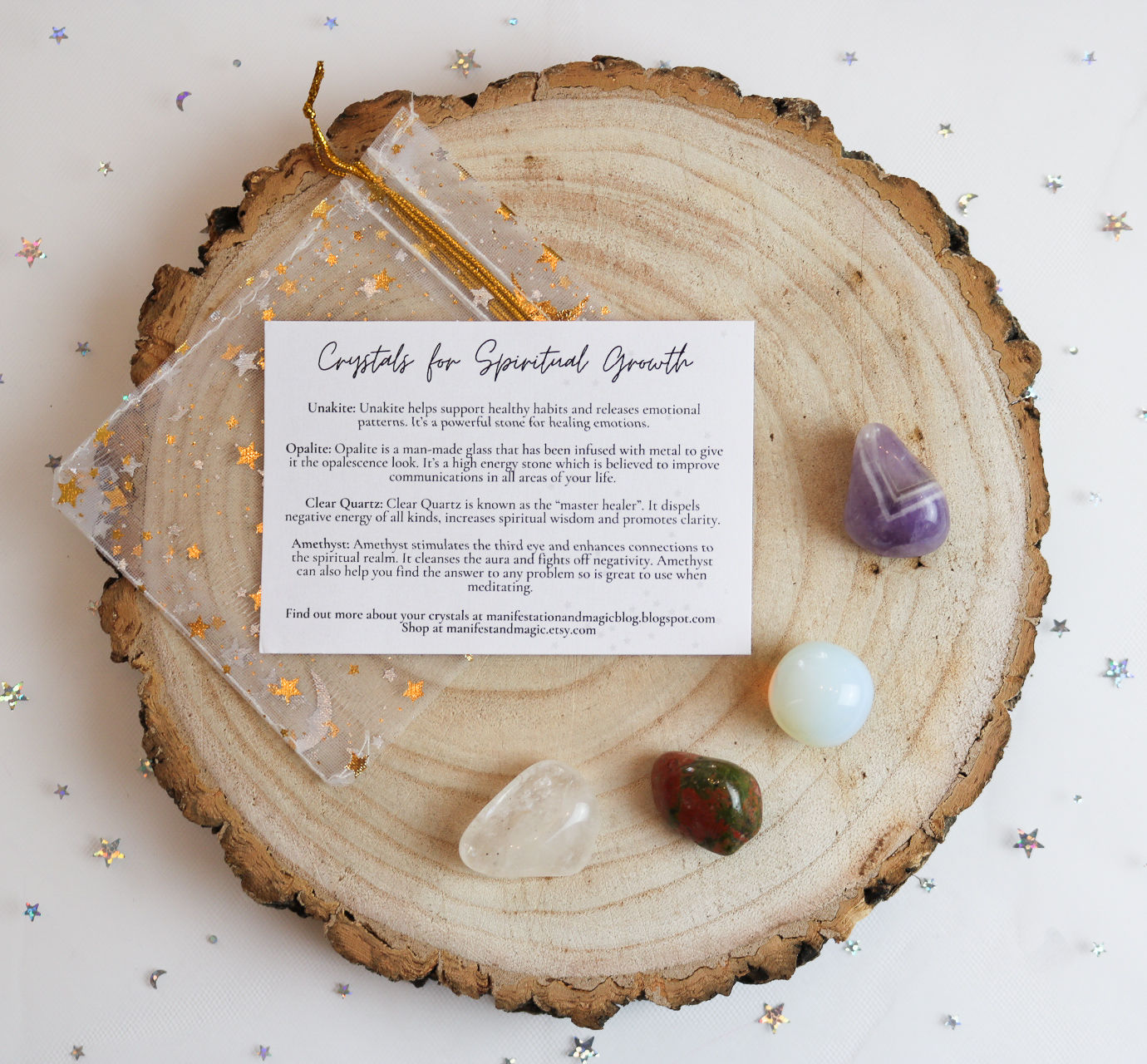 spiritual growth crystal set