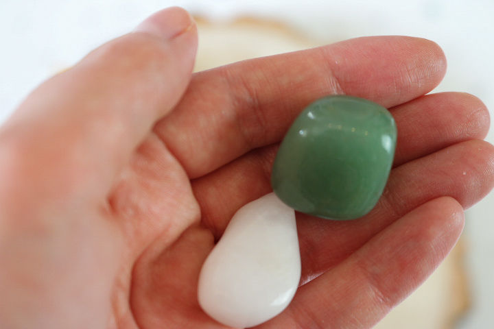 Thumbnail: snow quartz and green aventurine crystals