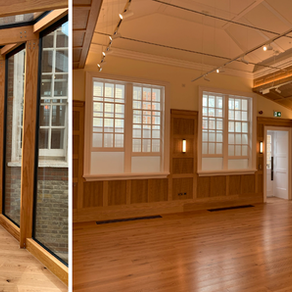 Photos of the completed music room and adjoining bridge at St Peter's College