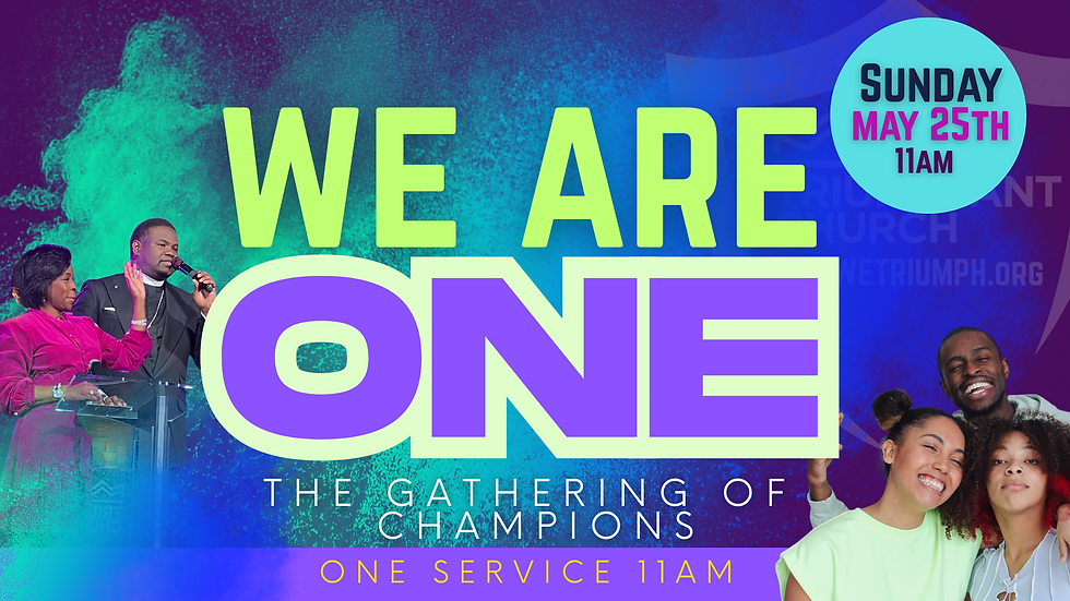 We Are One- 11am Service Only