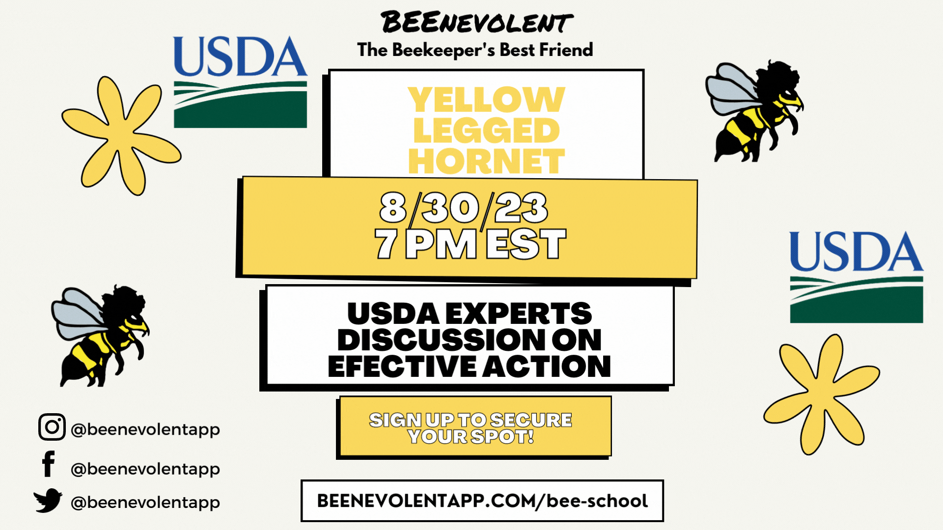 BEEnevolent + USDA Yellow Legged Hornet Webinar