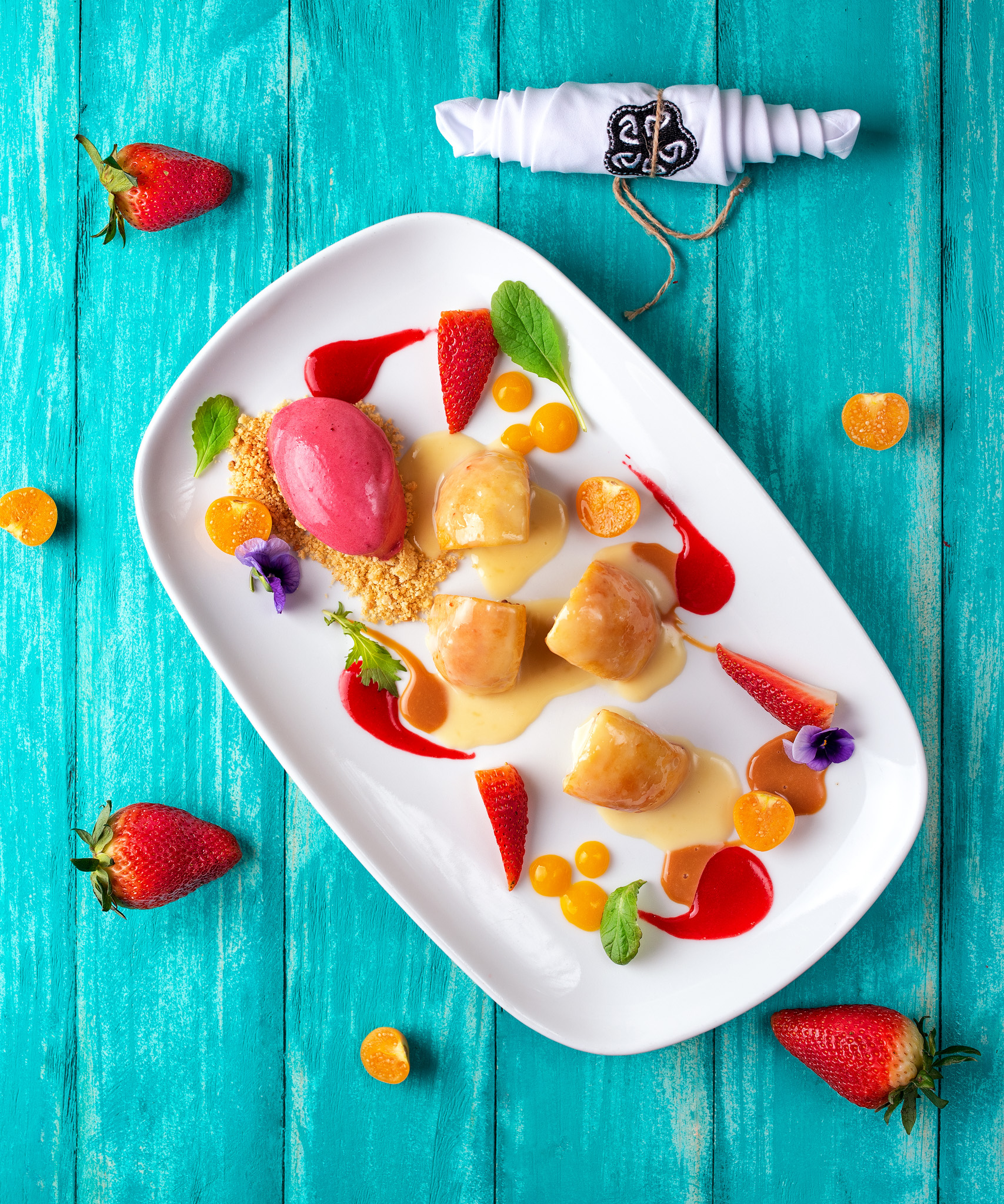 Arranged Food and Objects