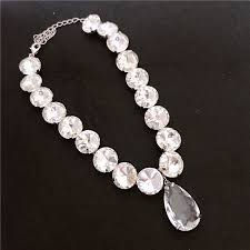 FYUAN-T Show Clear Cristal Gargantilha