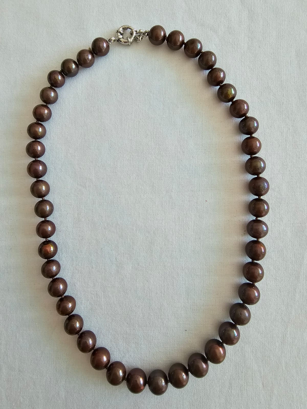 Colar moldavite de bronze natural, colar com contas de pedra preciosa de ferro