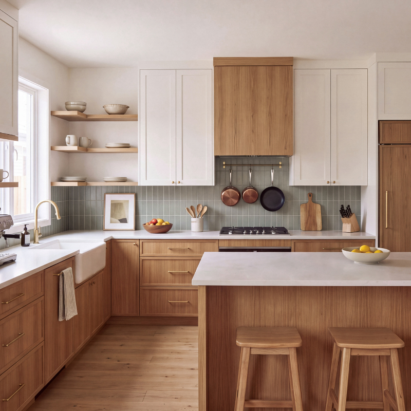 keeping a kitchen tidy with different zones