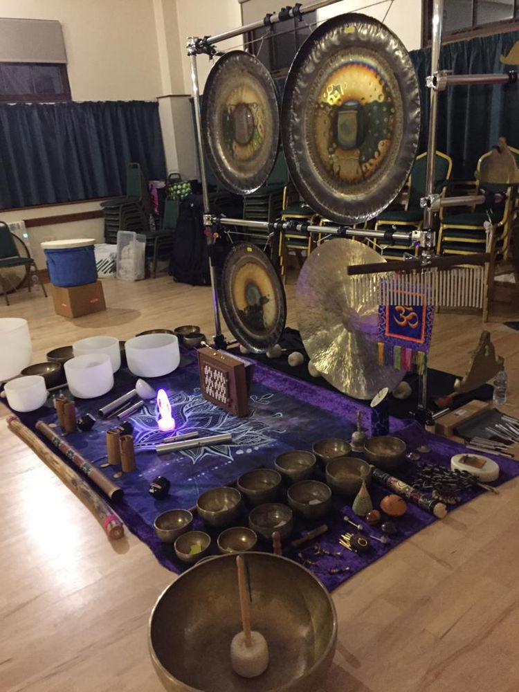 Relaxing in a Gong Bath