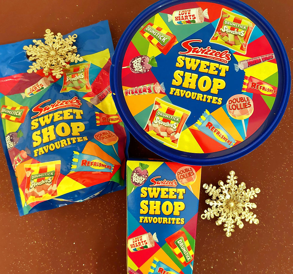 packets and tubs of sweets