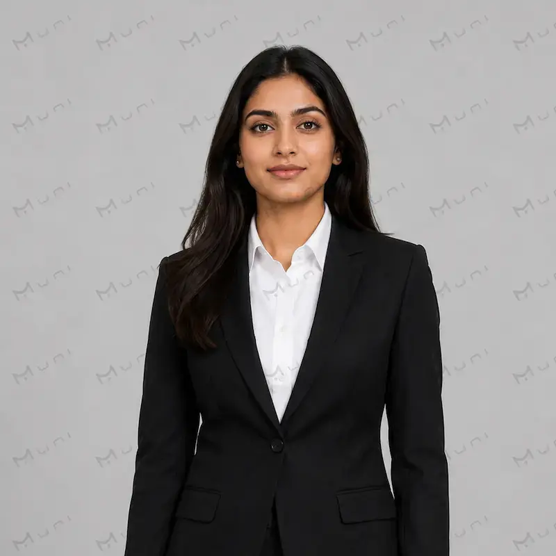 Black corporate blazer for women India — formal office uniform | MUNI Uniforms