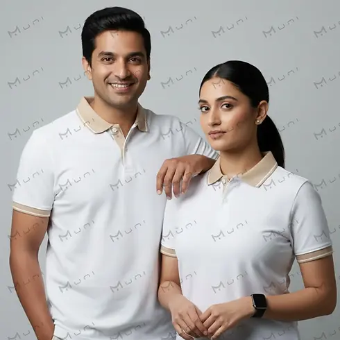 Personalized polo t-shirts for corporate uniform — company team wear India | MUNI