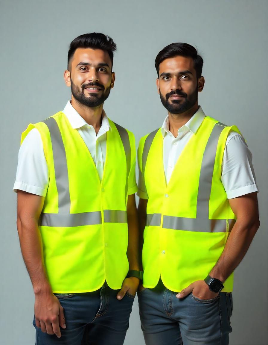 Working Uniforms for staff. reflective security vests