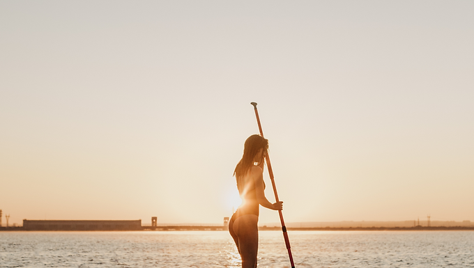 Paddleboarding in the Bay