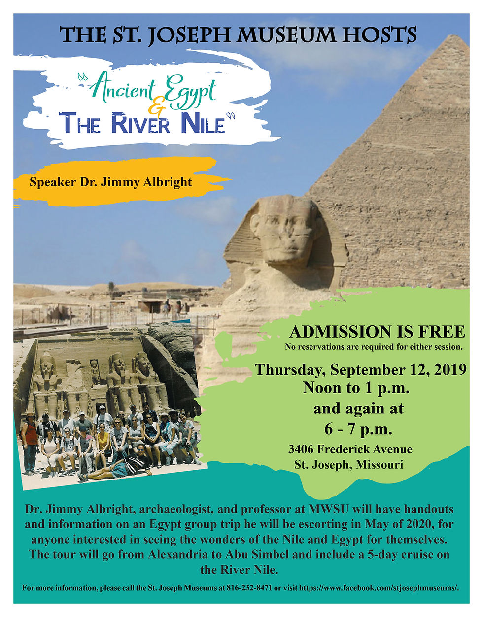 Ancient Egypt & the River Nile Programs - Trip in 2020!