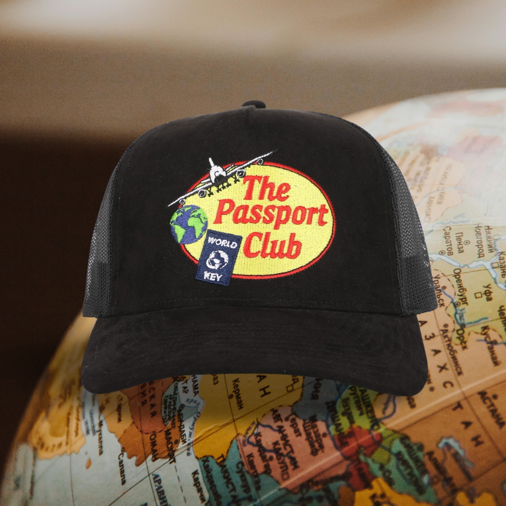 PASSPORT CLUB TRUCKER HAT (SUEDE) 