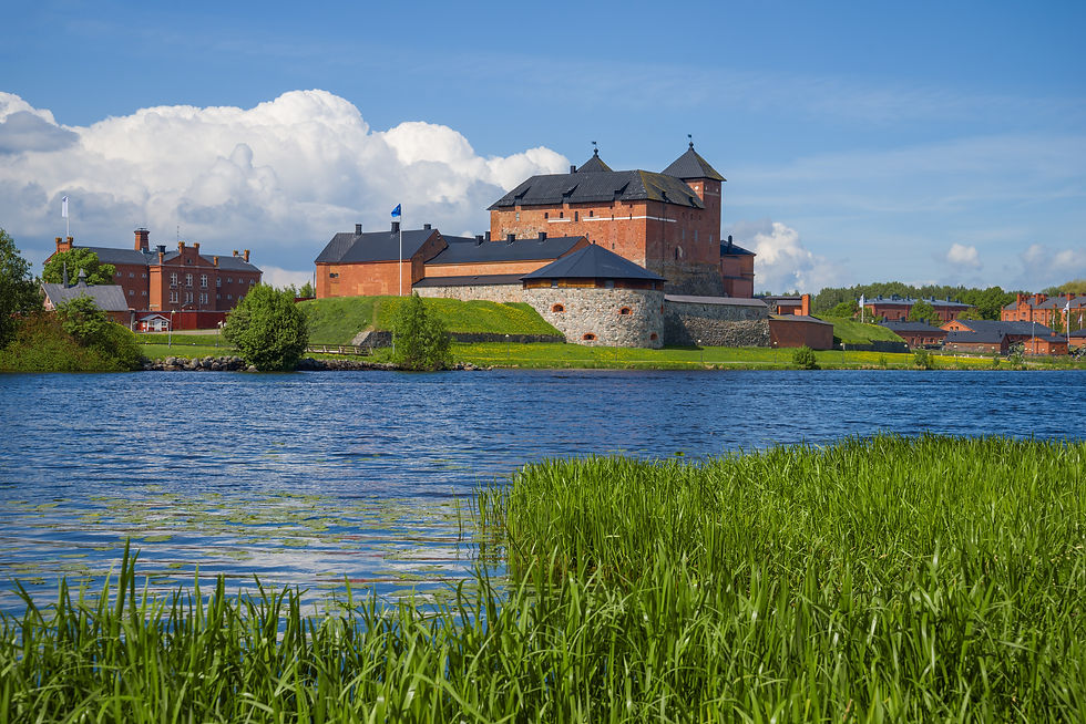 The ancient fortress of the city of Hameenlinna on a sunny June day. Finland.jpg
