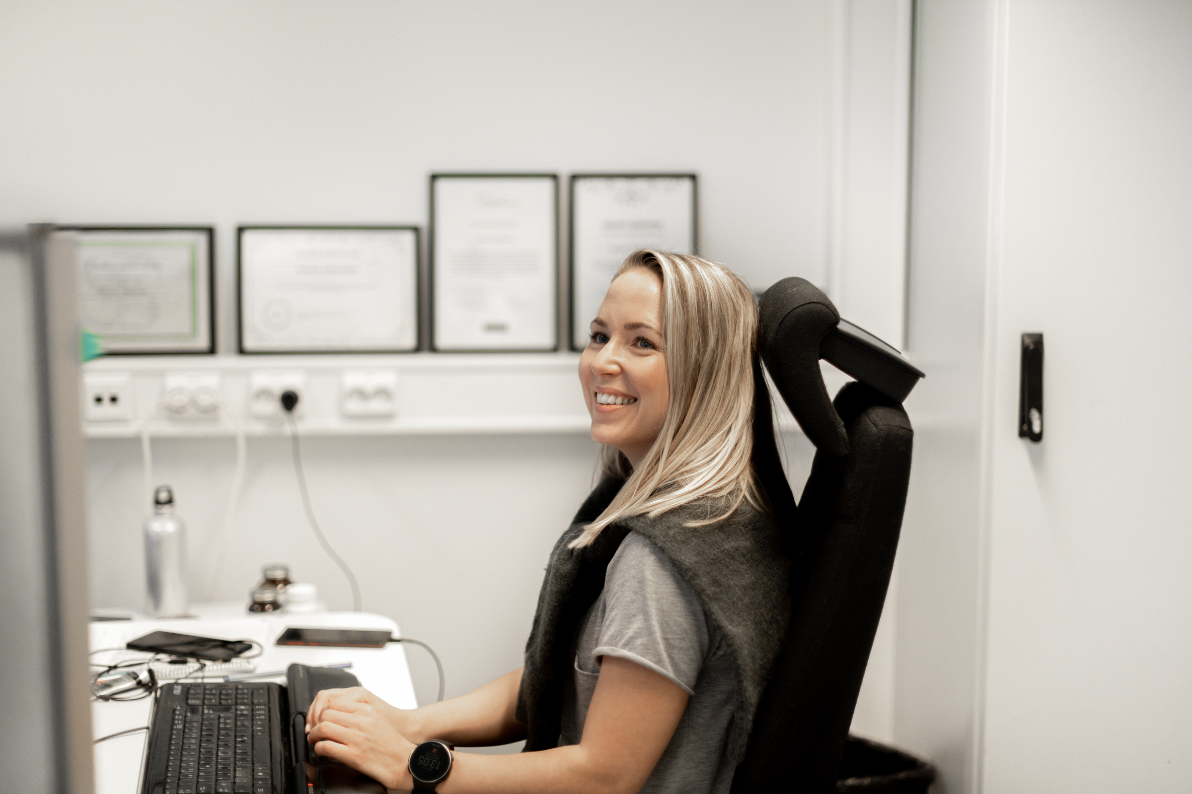Working at the office