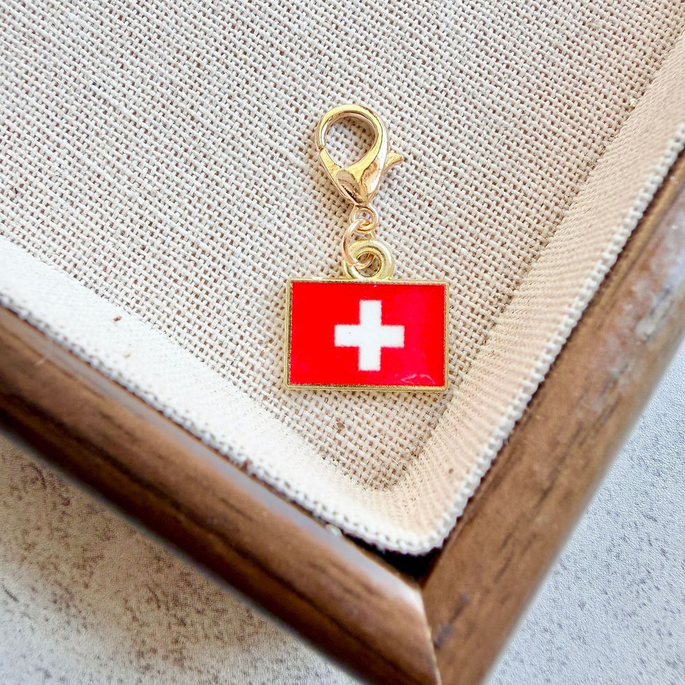 Thumbnail: Enamel Flag Keychain Pendant